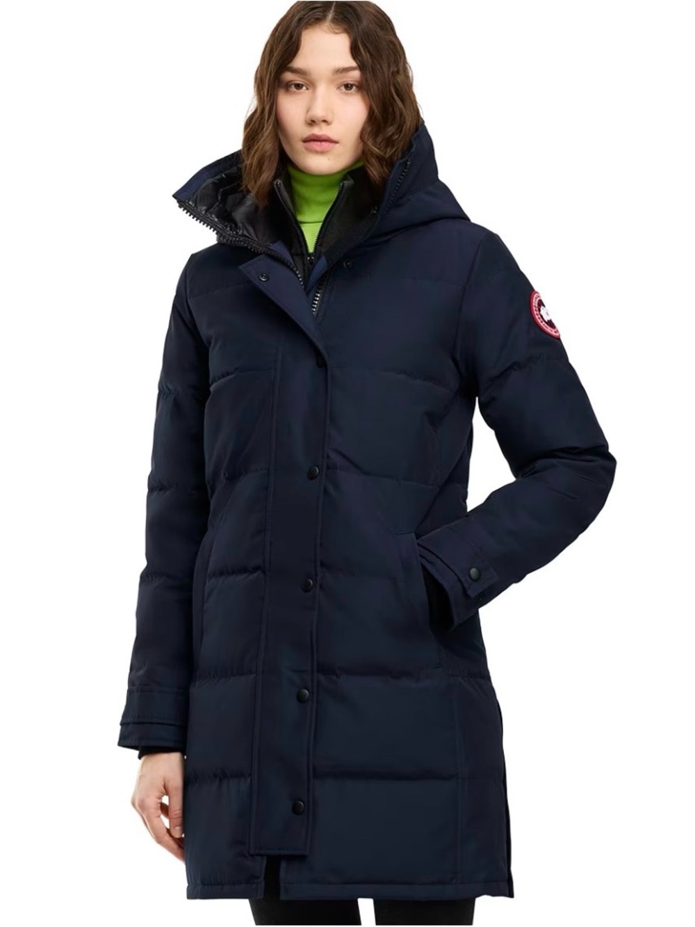 Canada Goose Shelburne Parka heritage Atlantic Navy Down Parka with Hood
